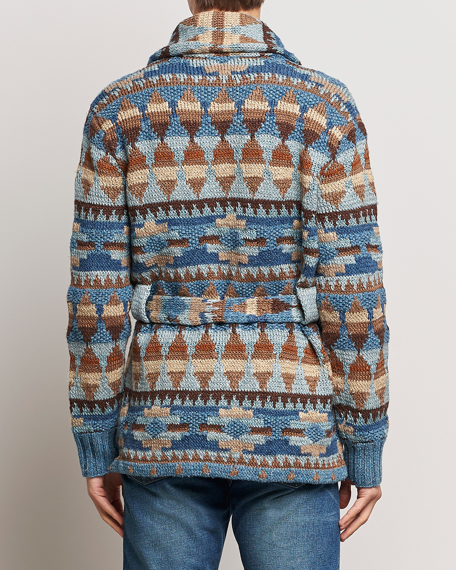 Mies | Puserot | RRL | Ranch Shawl Collar Cardigan Brown/Blue