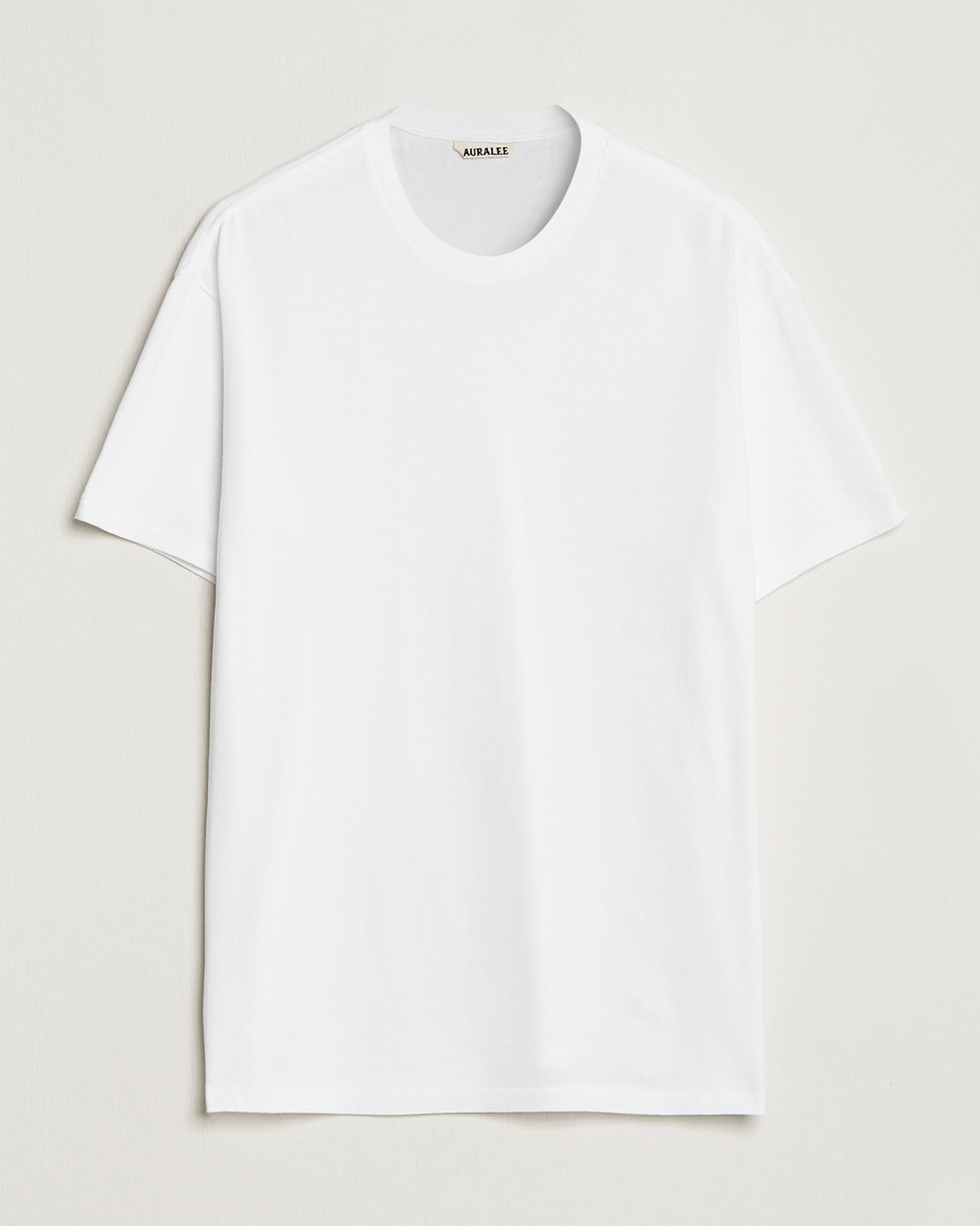 Mies | Valkoiset t-paidat | Auralee | Seamless Crewneck T-Shirt White