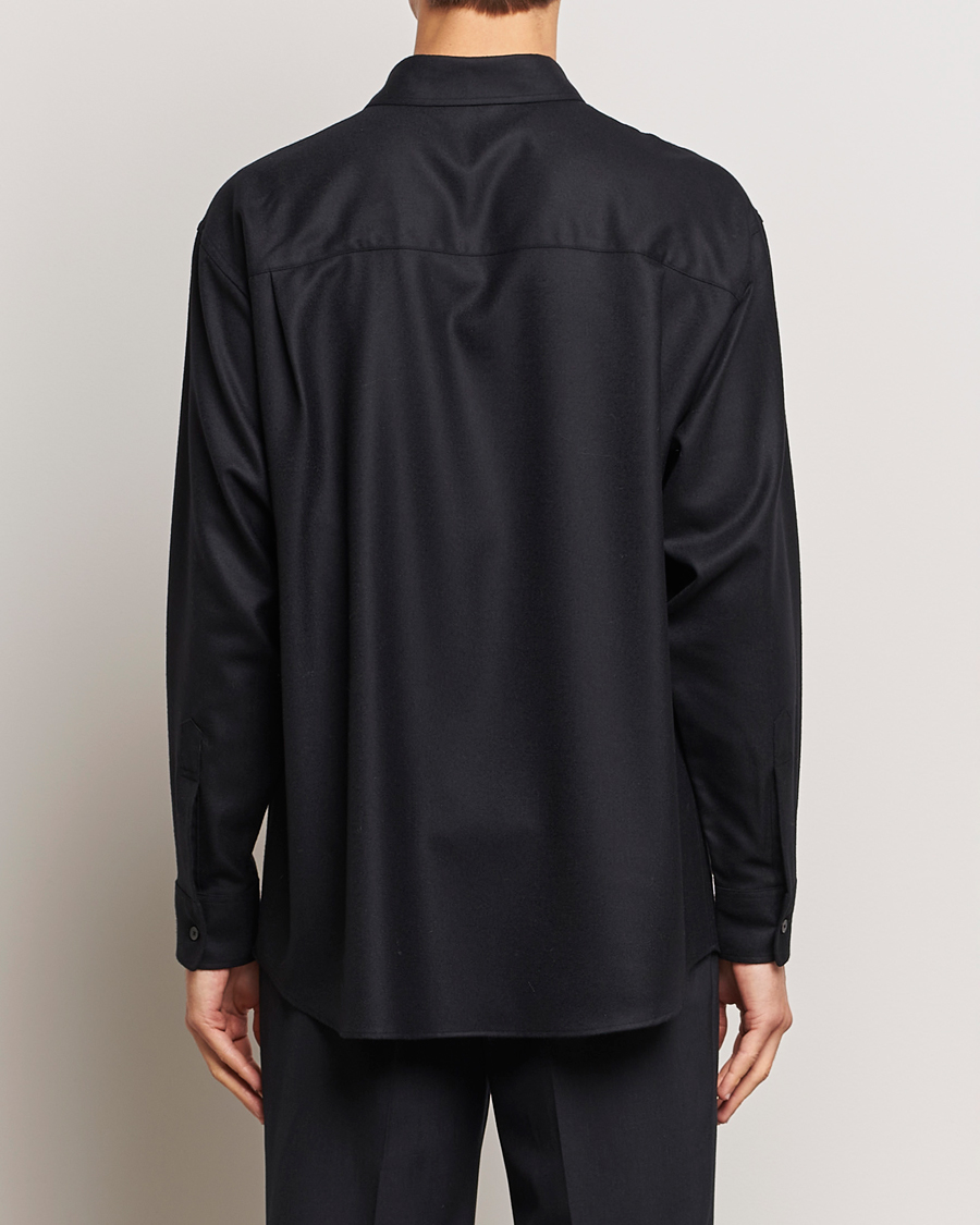 Mies | Kauluspaidat | Auralee | Super Light Wool Shirt Black