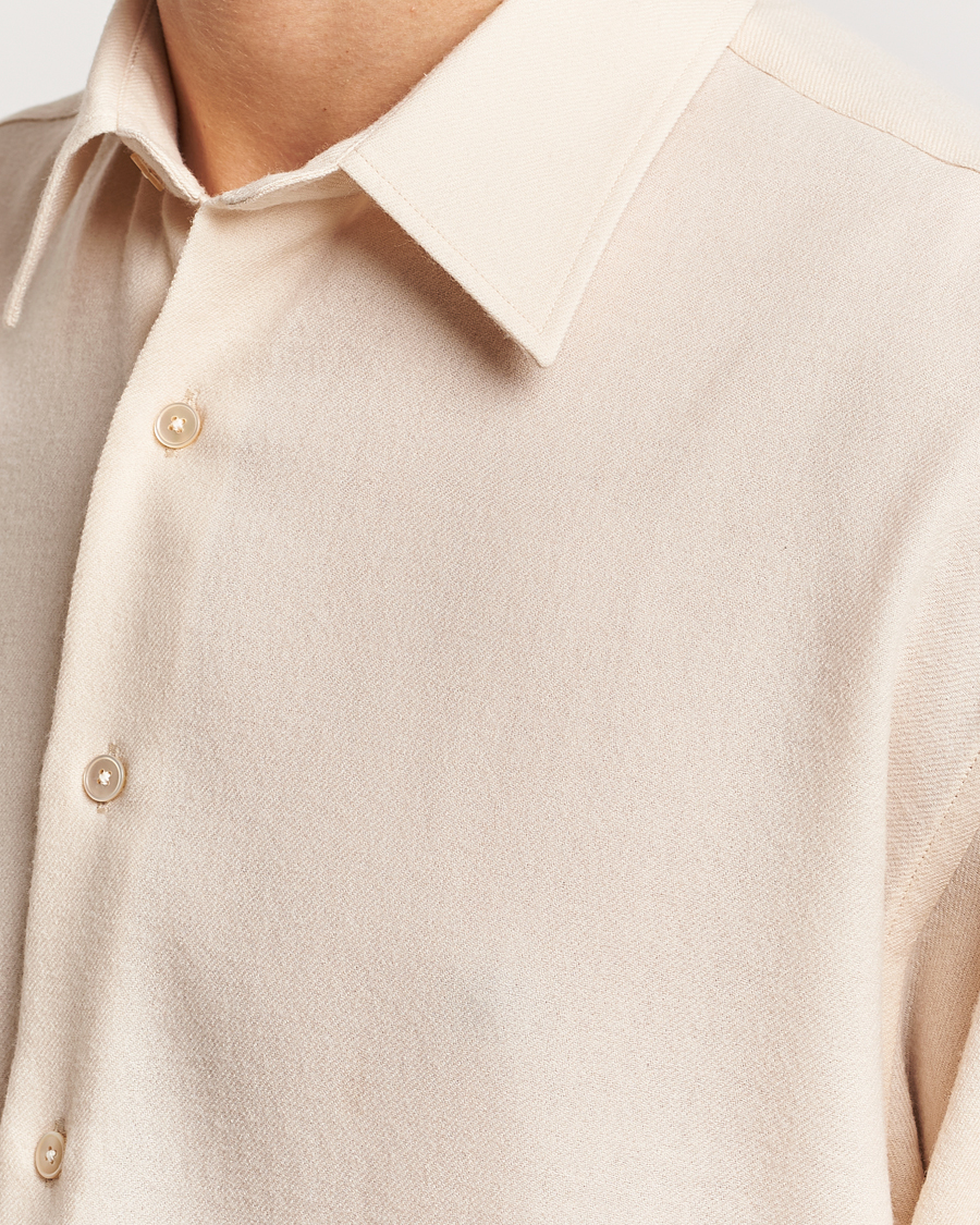 Mies | Kauluspaidat | Auralee | Viyella Wool Shirt Ivory