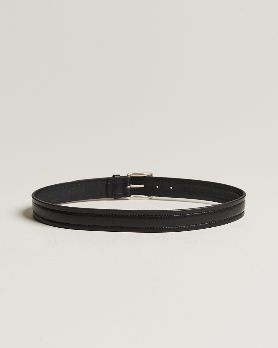 Mies |  | Orciani | Vachetta Stitched Belt 3,5 cm Black