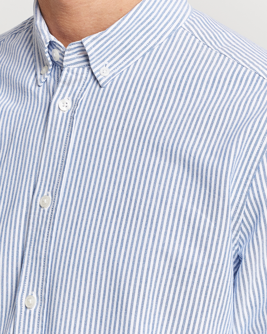 Mies | Kauluspaidat | Samsøe & Samsøe | Liam Striped Button Down Shirt  Blue/White