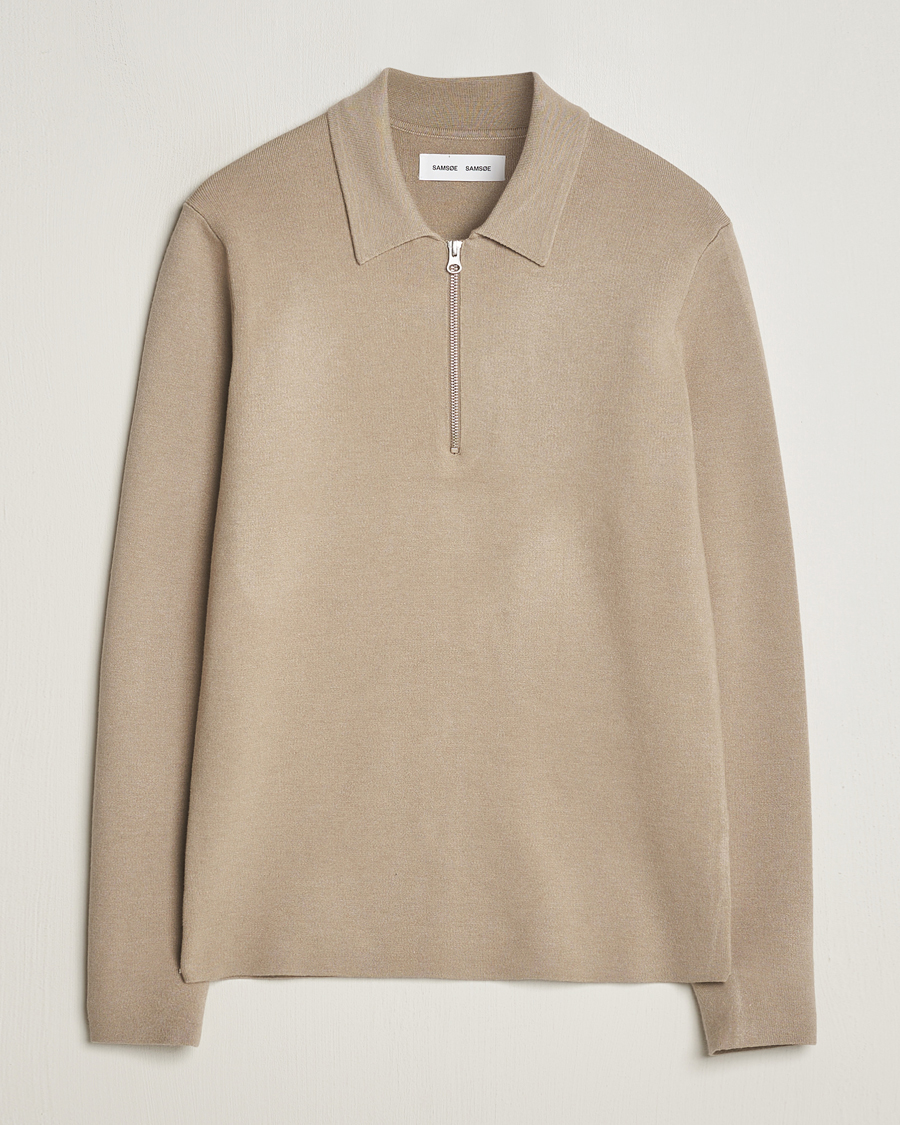 Mies | Puserot | Samsøe Samsøe | Guna Half Zip Pure Cashmere