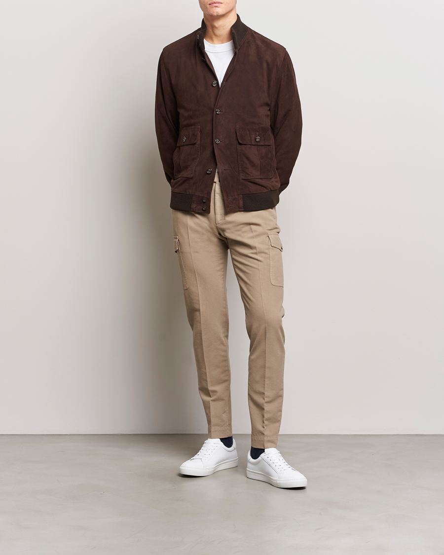 Mies | Housut | Incotex | Slim Fit Cotton Cargo Pocket Trousers Beige