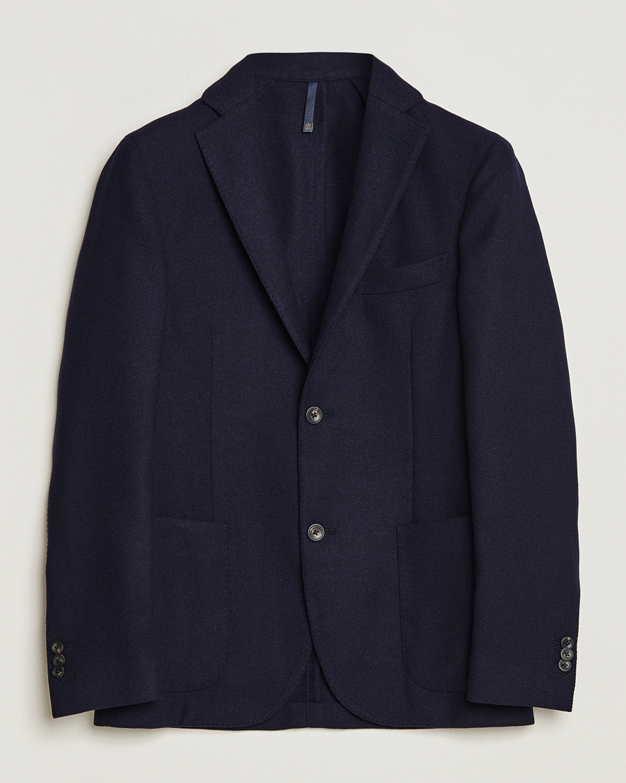 Mies | Incotex | Incotex | Montedoro Unconstructed Wool/Cashmere Blazer Navy
