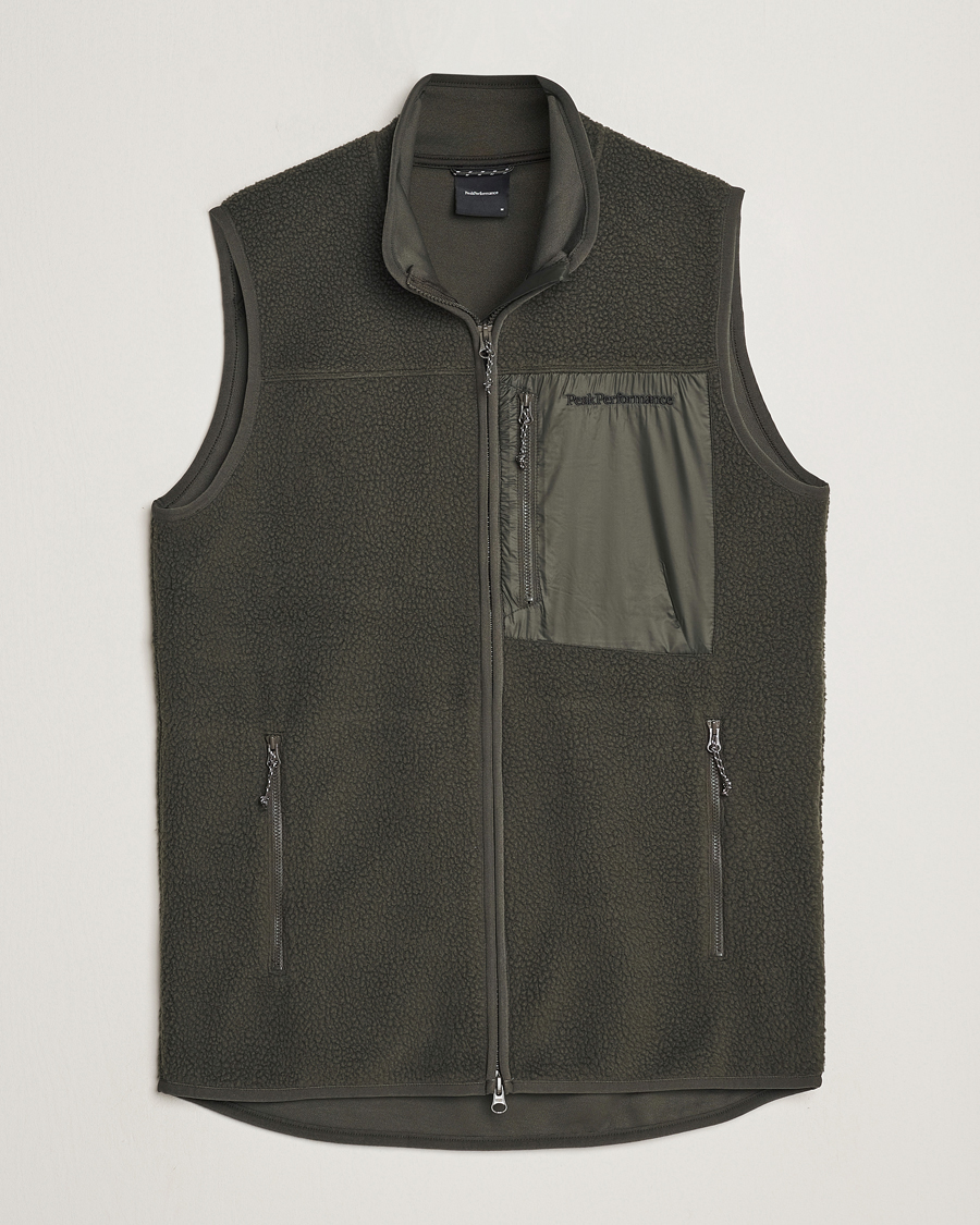 Mies | Ulkoliivit | Peak Performance | Pile Vest Olive Extreme