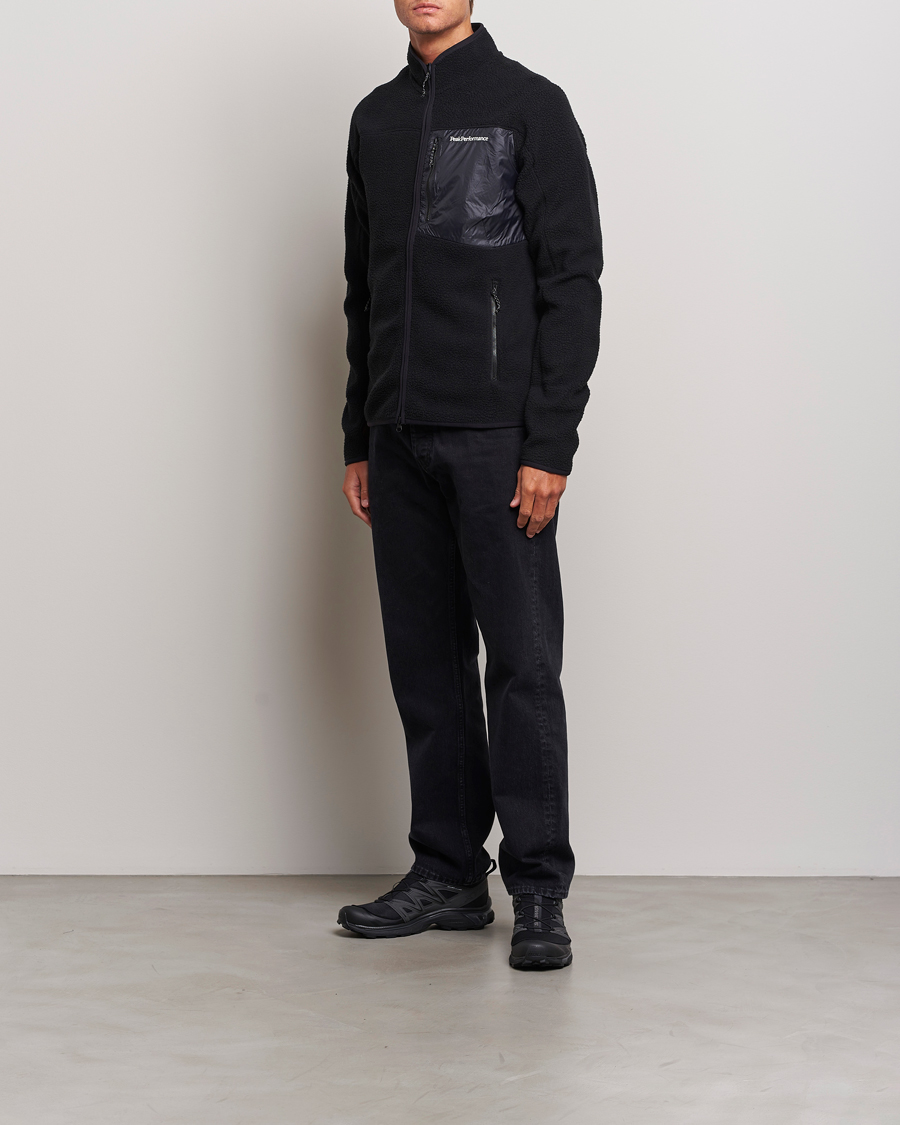 Mies | Puserot | Peak Performance | Pile Full Zip Black