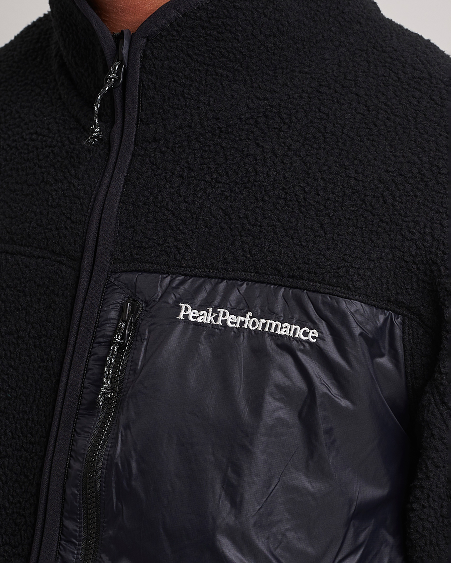 Mies | Puserot | Peak Performance | Pile Full Zip Black