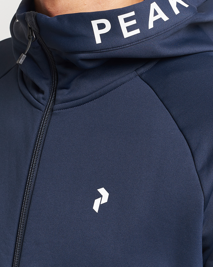 Mies | Puserot | Peak Performance | Rider Hooded Full Zip Blue Shadow