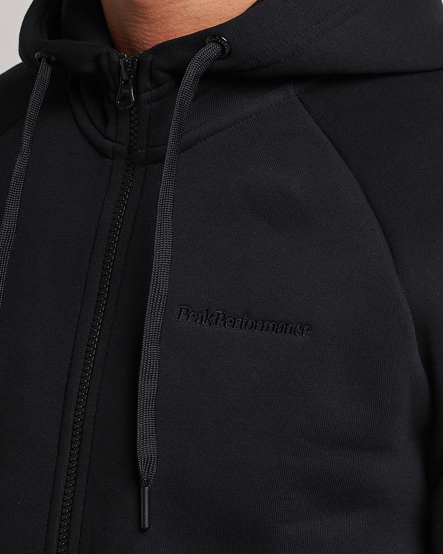 Mies | Puserot | Peak Performance | Original Logo Full Zip Hoodie Black