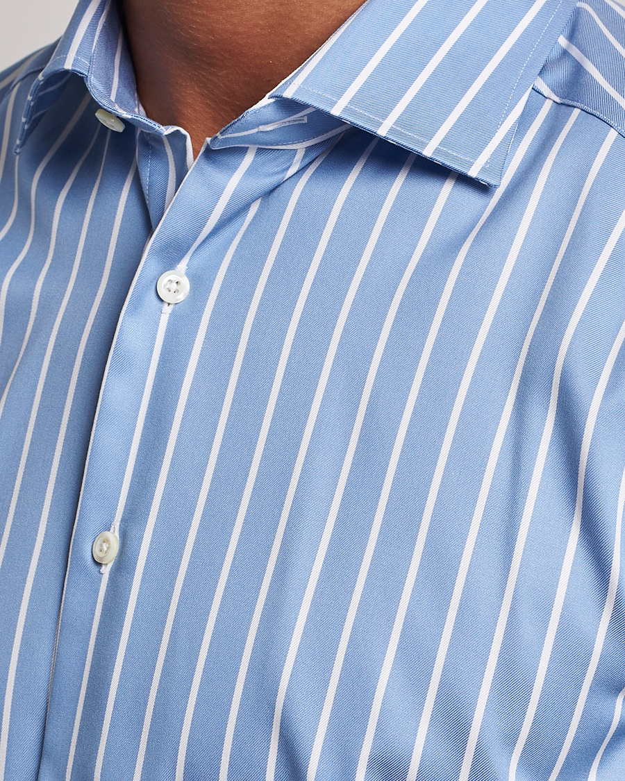 Mies | Kauluspaidat | Stenströms | Slimline Striped Cut Away Shirt Blue