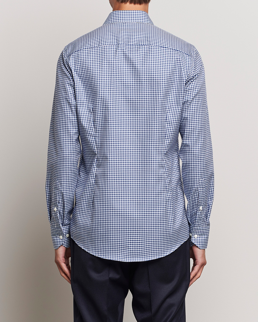 Mies | Kauluspaidat | Stenströms | Slimline Mini Check Cut Away Shirt Blue