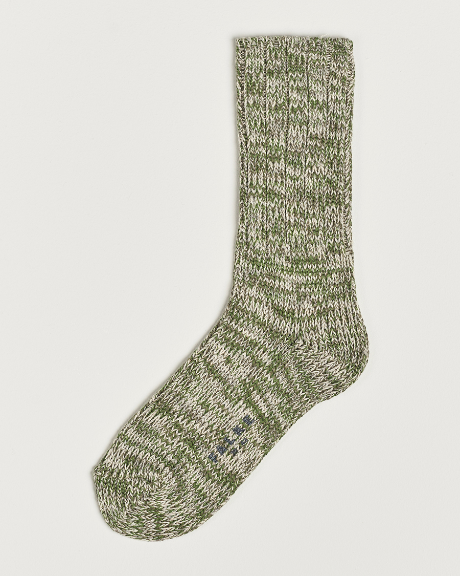 Mies |  | Falke | Brooklyn Cotton Sock Thyme Green