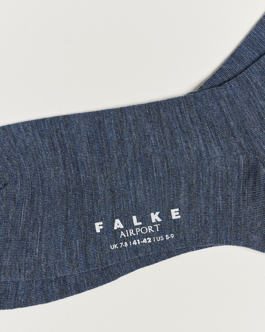Mies | Alusvaatteet | Falke | Airport Socks Dark Blue Melange