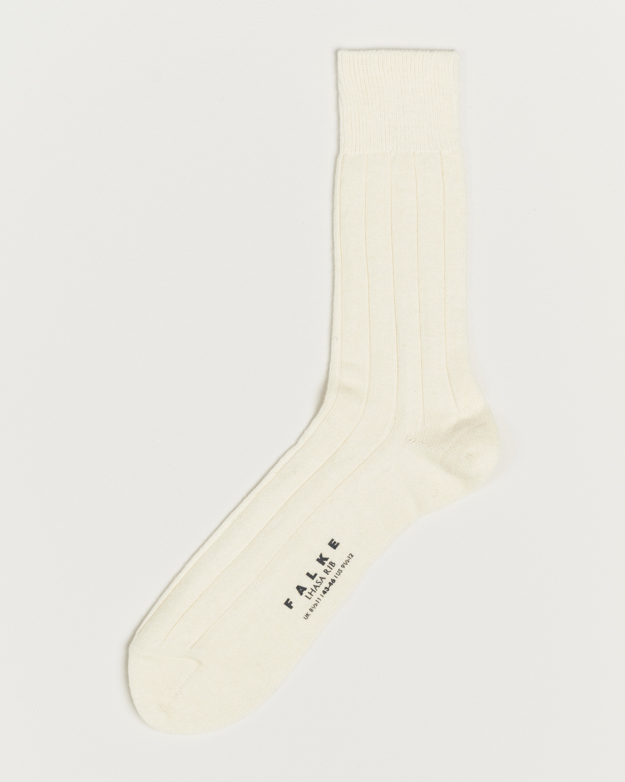 Mies | Alusvaatteet | Falke | Lhasa Cashmere Socks Pearl White