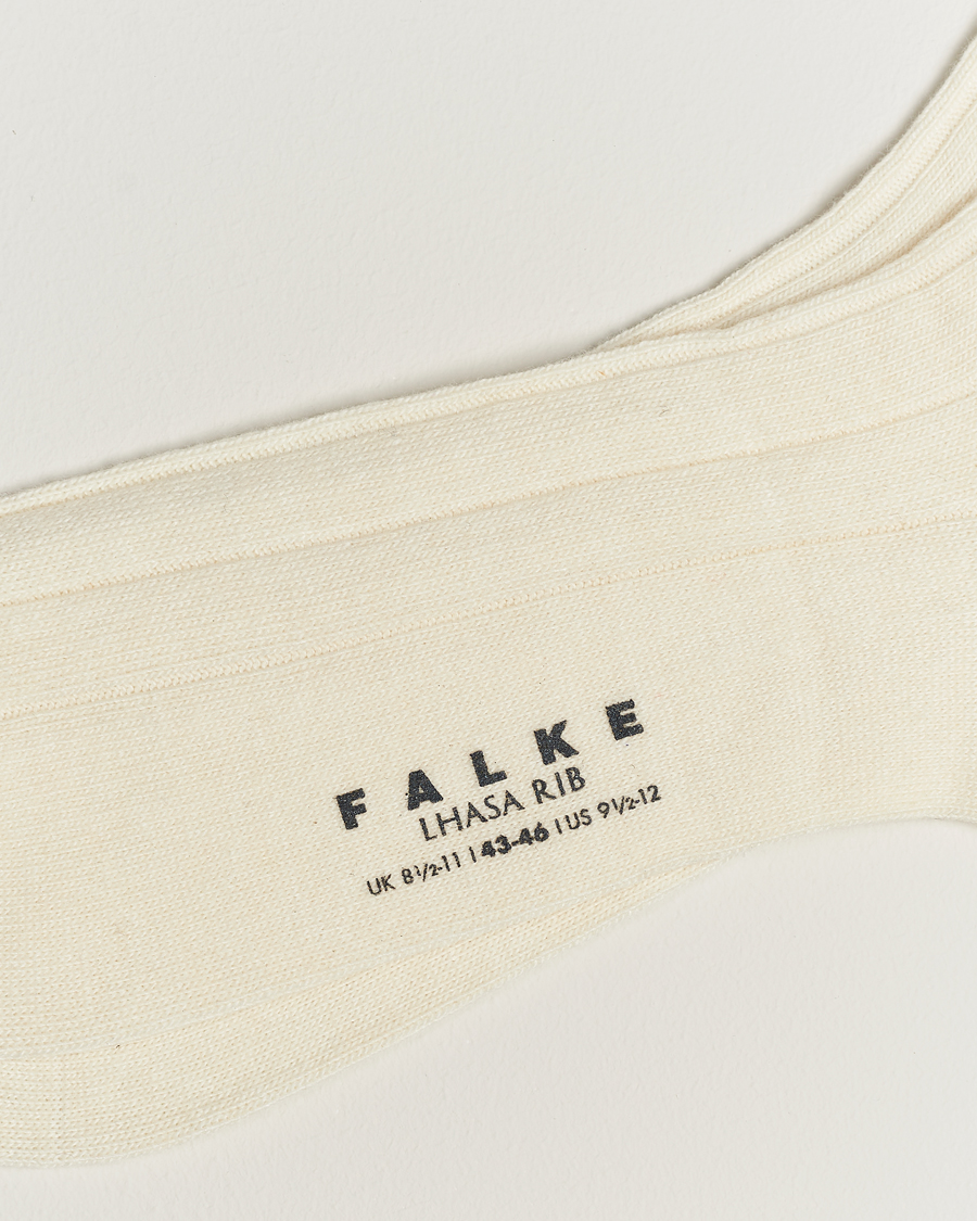 Mies |  | Falke | Lhasa Cashmere Socks Pearl White