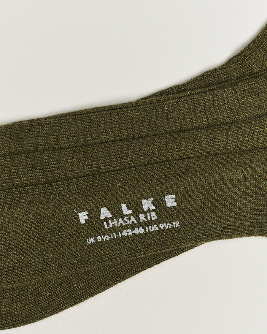 Mies |  | Falke | Lhasa Cashmere Socks Artichoke Green