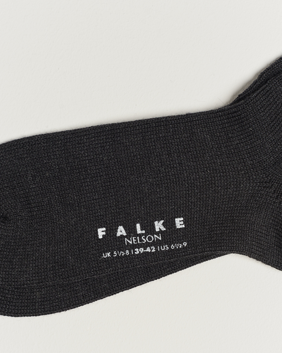 Mies |  | Falke | Nelson Wool Boot Sock Anthracite Melange