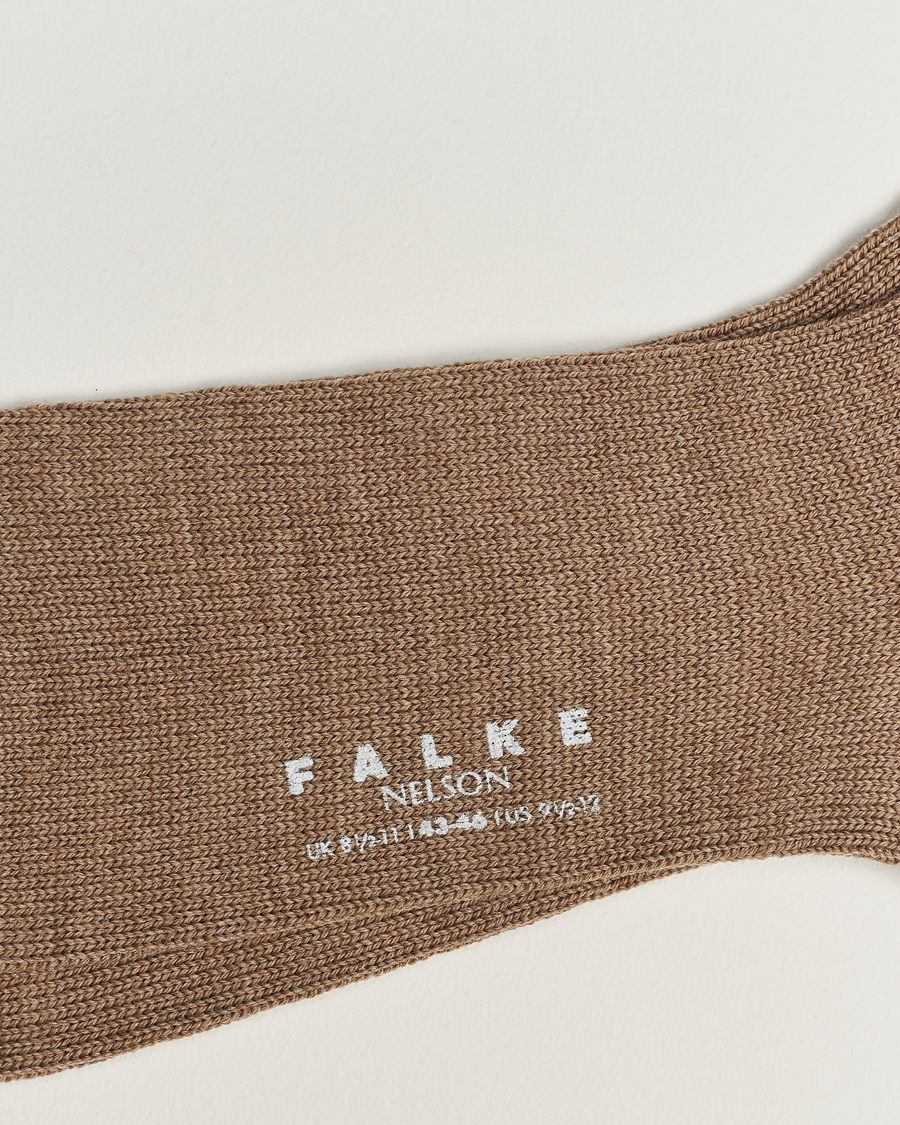Mies | Alusvaatteet | Falke | Nelson Wool Boot Sock Nutmeg Melange