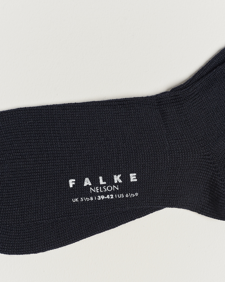 Mies | Alusvaatteet | Falke | Nelson Wool Boot Sock Dark Navy