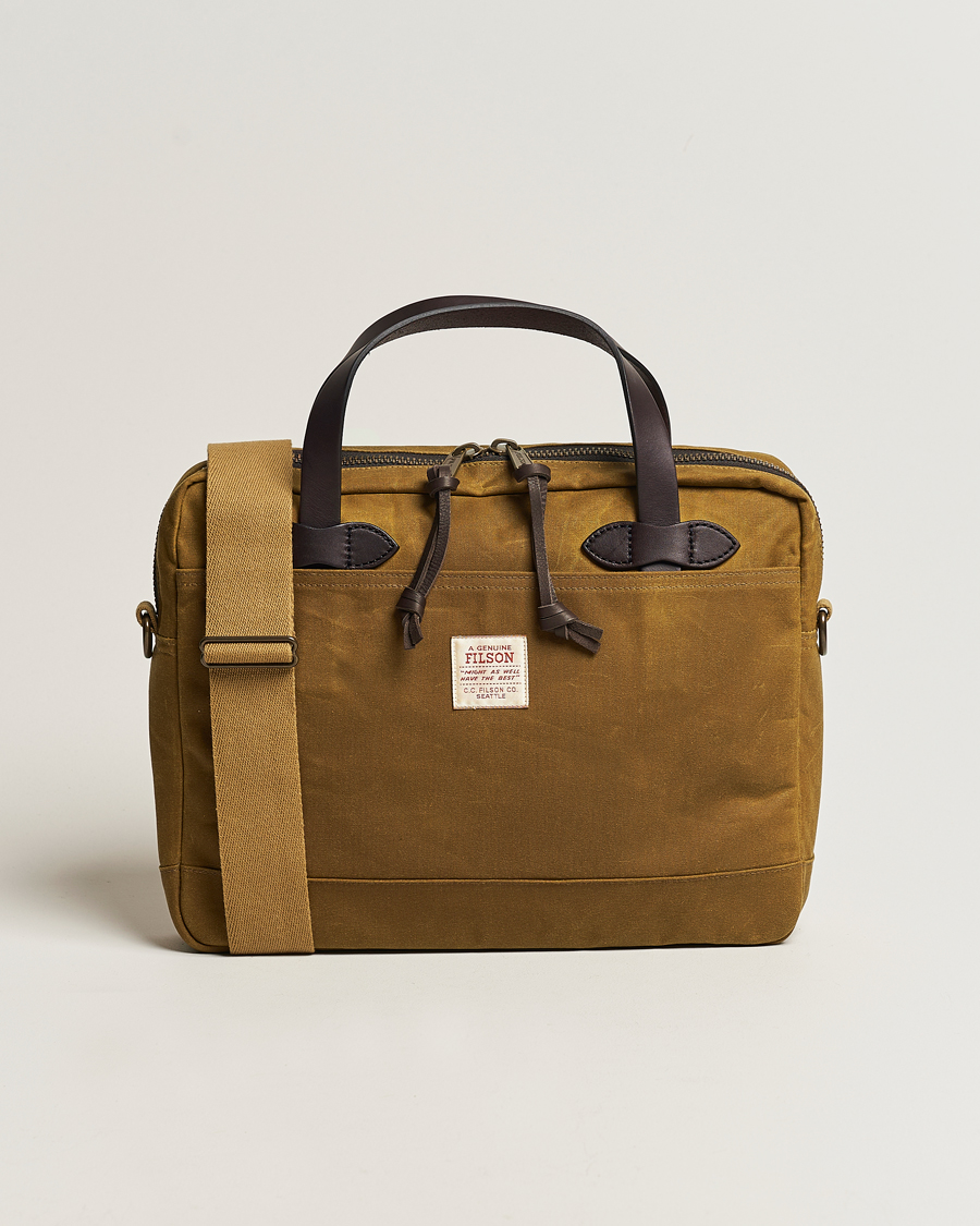 Mies | Laukut | Filson | Tin Cloth Compact Briefcase Dark Tan