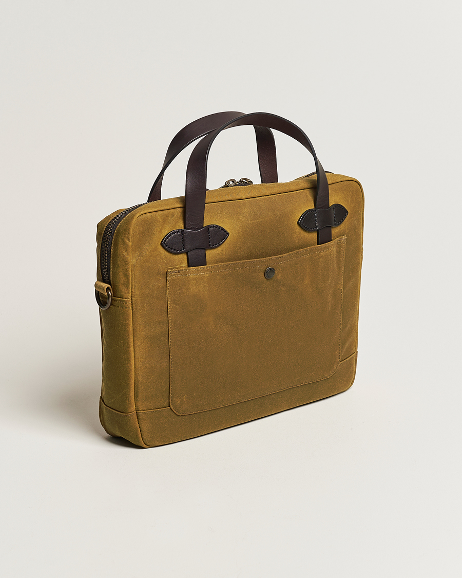 Mies |  | Filson | Tin Cloth Compact Briefcase Dark Tan
