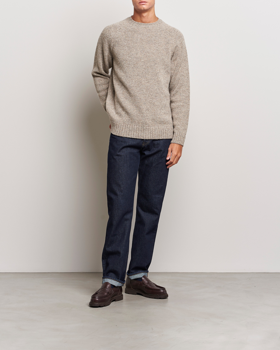 Mies | Puserot | Filson | Irish Wool 5-Guage Knitted Sweater Natural/Brown