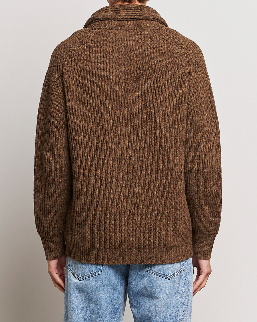Mies | Puserot | Filson | Bristol Wool Cardigan Brown Heather