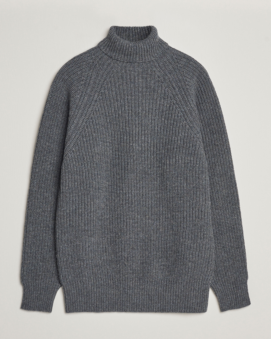 Mies | Puserot | Filson | Bristol Wool Rollneck Heather Grey