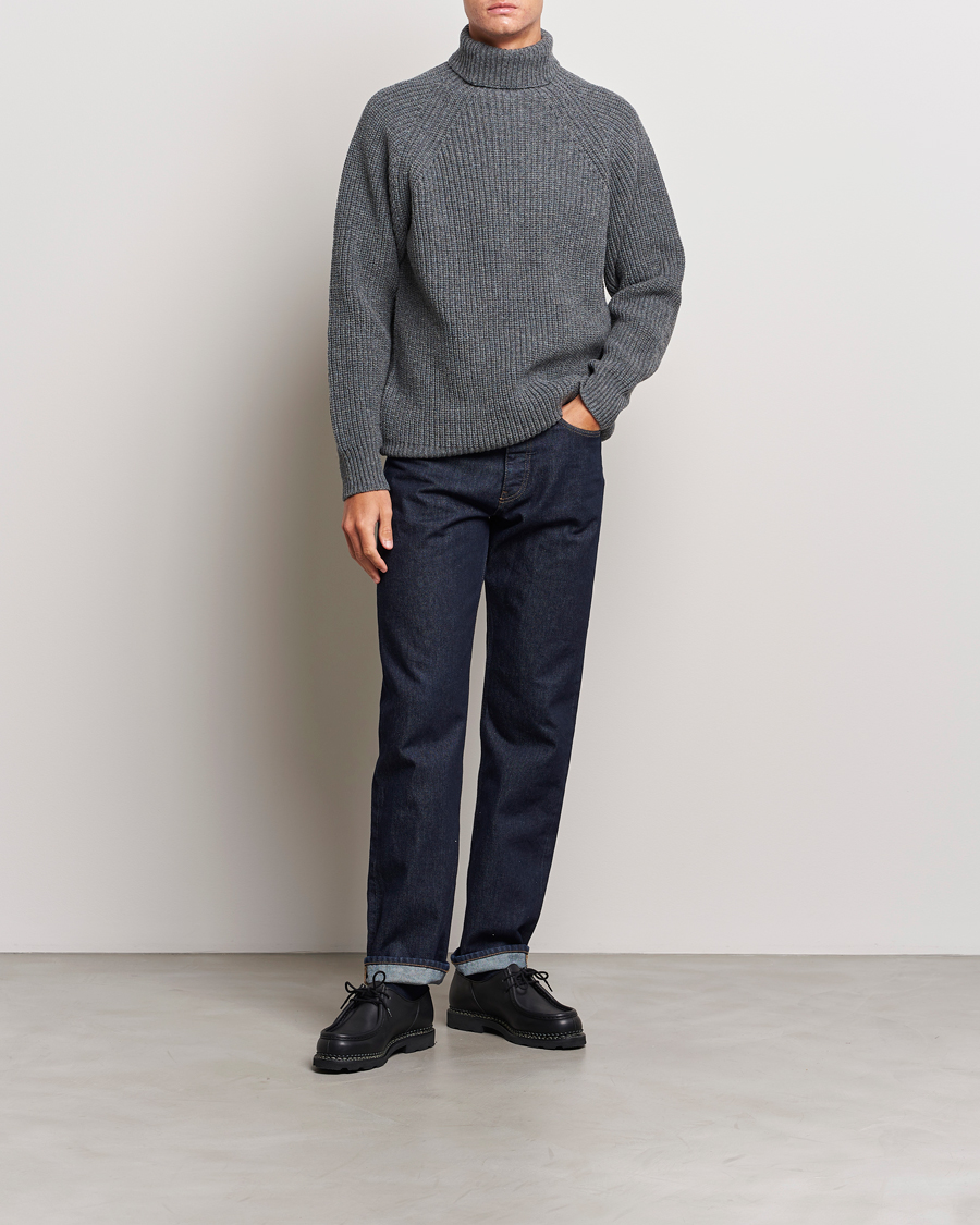 Mies | Puserot | Filson | Bristol Wool Rollneck Heather Grey