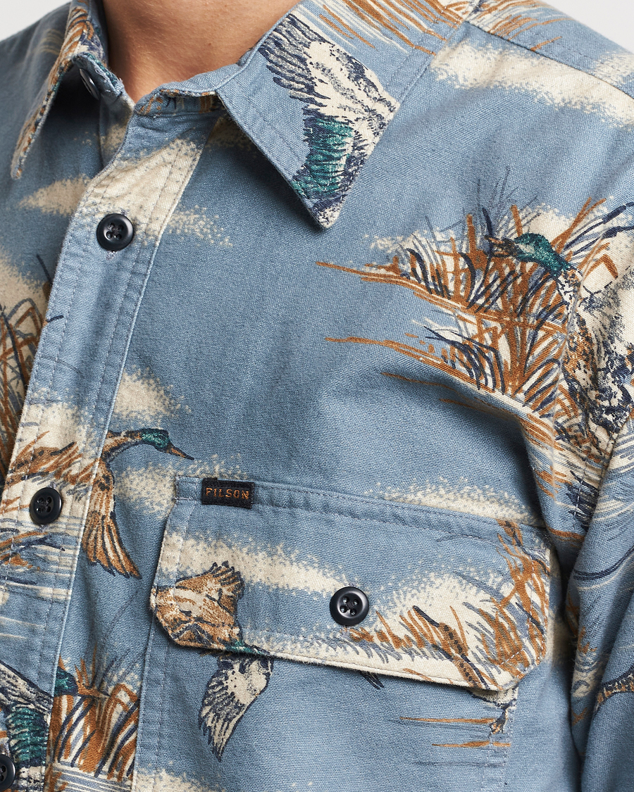 Mies | Kauluspaidat | Filson | Field Flannel Shirt Marsh Scenic/Blue