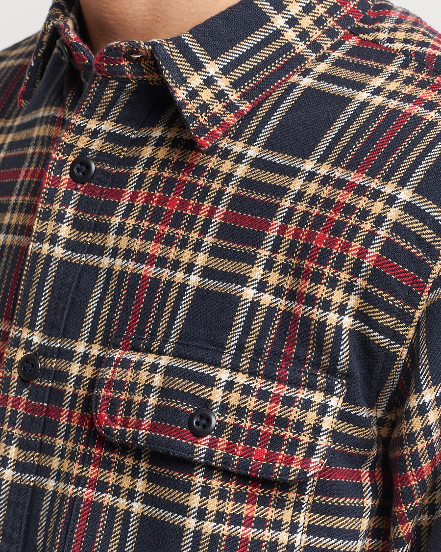 Mies | Kauluspaidat | Filson | Vintage Flannel Work Shirt Navy/Ivory Red