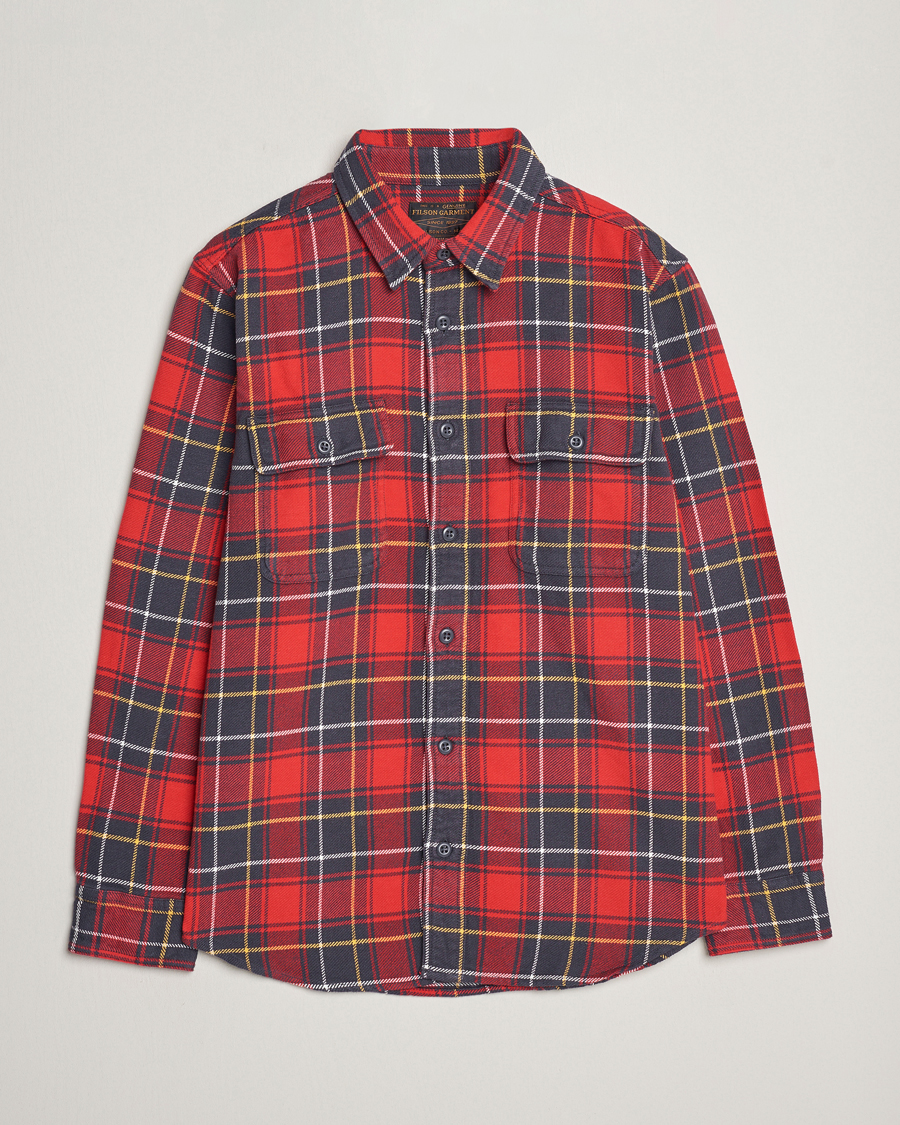 Mies | Kauluspaidat | Filson | Vintage Flannel Work Shirt Red Charcoal Plaid