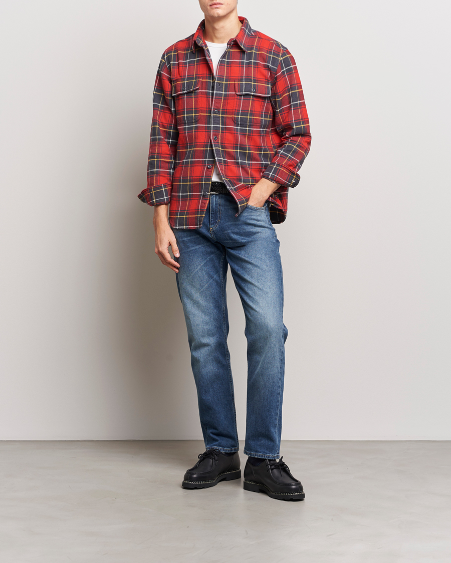 Mies | Kauluspaidat | Filson | Vintage Flannel Work Shirt Red Charcoal Plaid