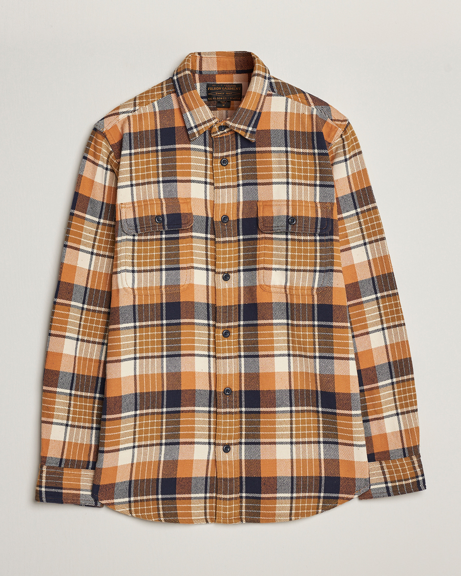 Mies | Kauluspaidat | Filson | Vintage Flannel Work Shirt Navy/Cumin Red