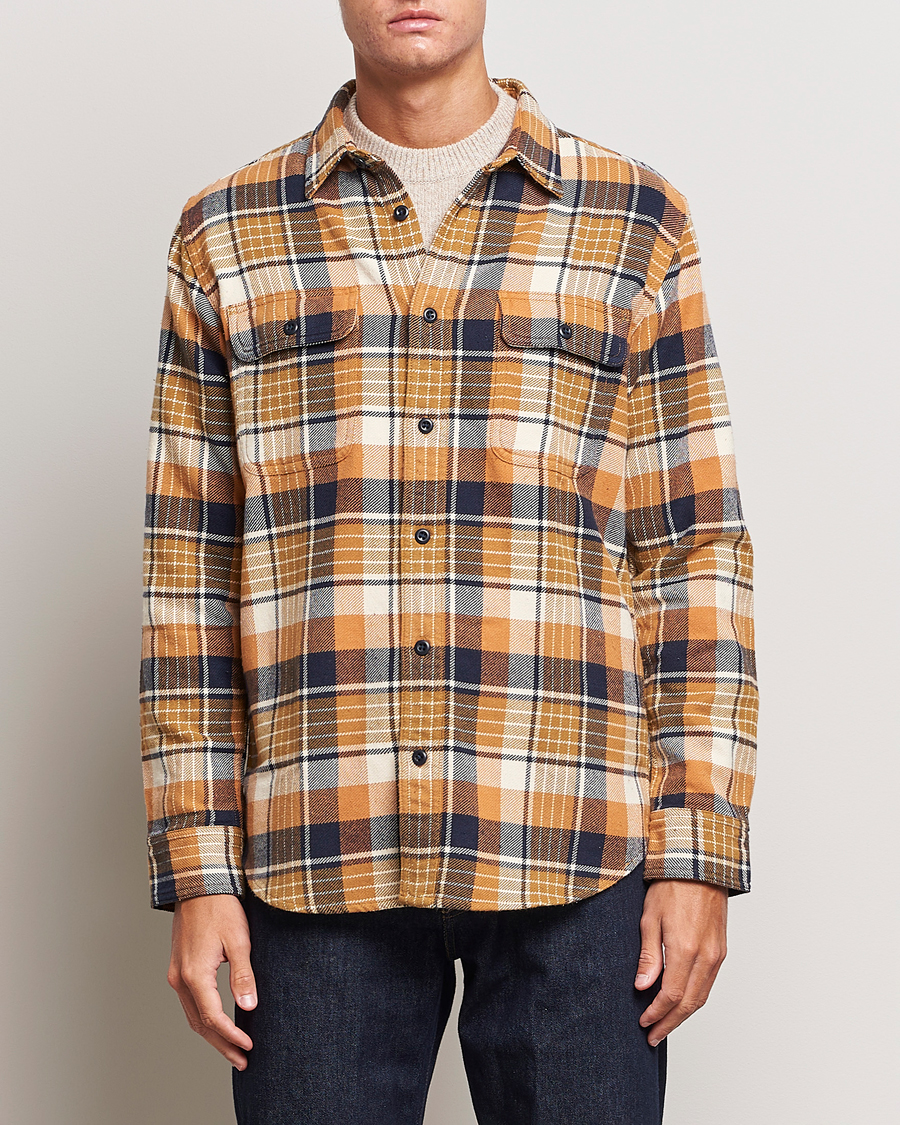 Mies | Kauluspaidat | Filson | Vintage Flannel Work Shirt Navy/Cumin Red