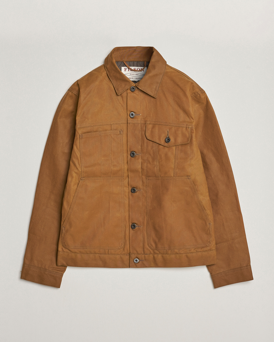 Mies | Takit | Filson | Short Lined Tin Cloth Cruiser Dark Tan