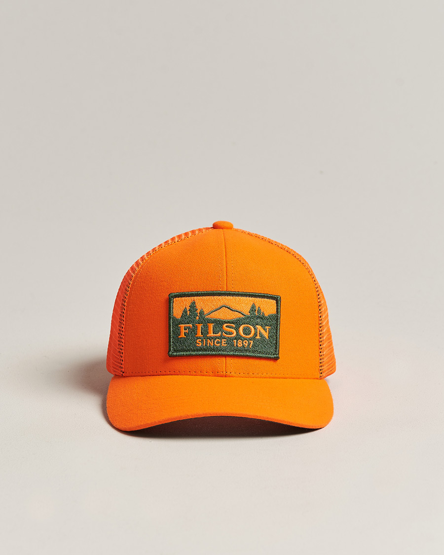 Mies | Filson Logger Mesh Cap Blaze Orange | Filson | Logger Mesh Cap Blaze Orange