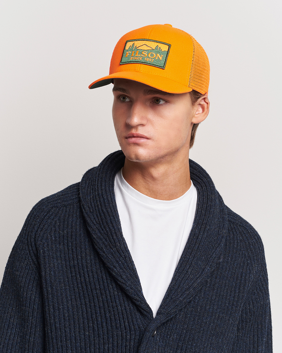 Mies | Filson Logger Mesh Cap Blaze Orange | Filson | Logger Mesh Cap Blaze Orange