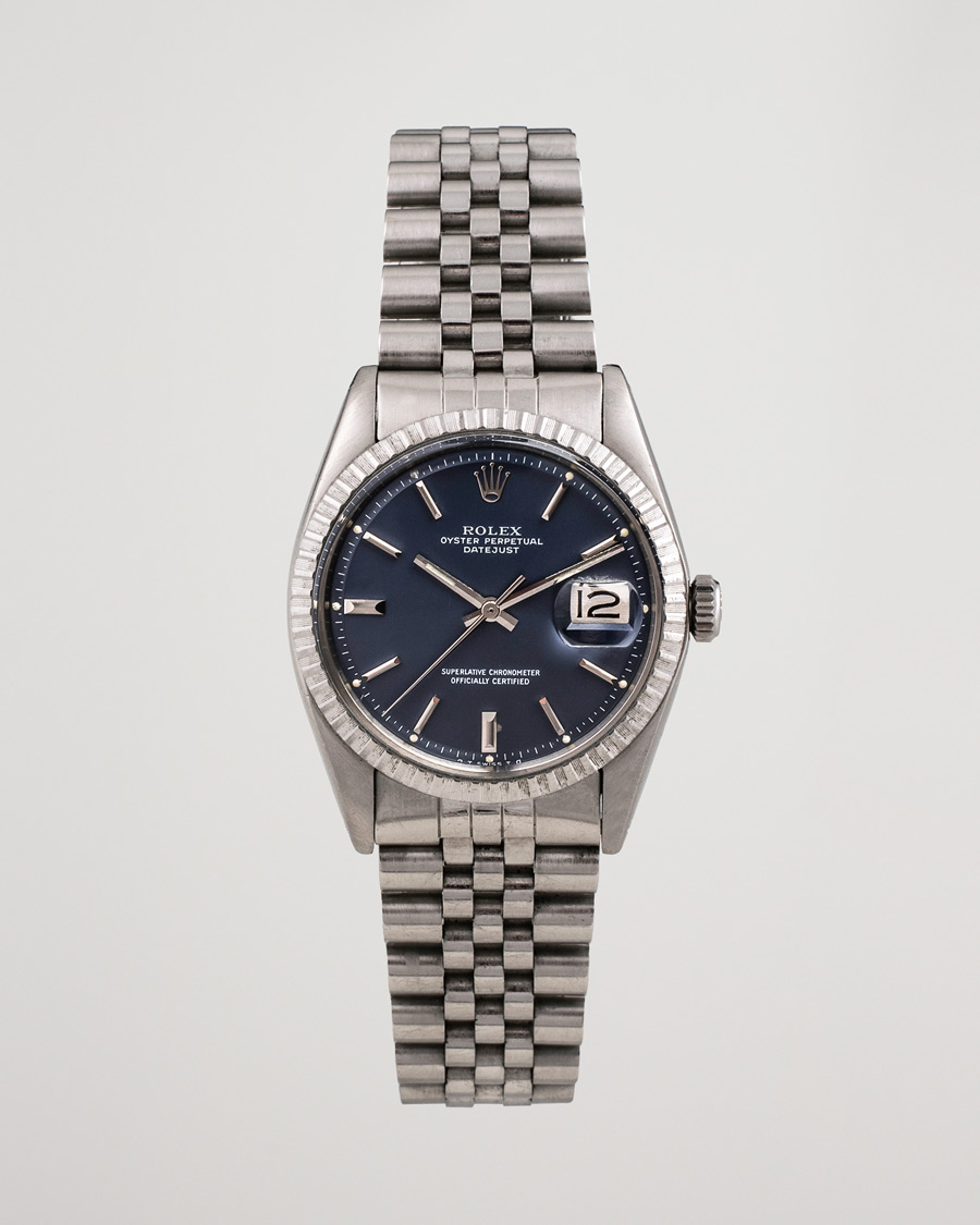 Mies | Rolex Pre-Owned Datejust 1603 Oystert Perpetual Steel Blue Steel Blue | Rolex Pre-Owned | Datejust 1603 Oystert Perpetual Steel Blue Steel Blue