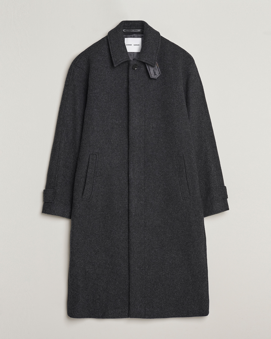 Mies | Takit | Samsøe Samsøe | Samsøe & Samsøe Jacob Coat Black Melange