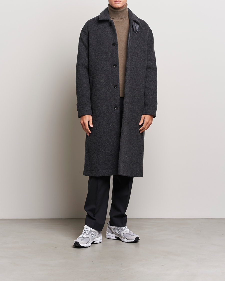Mies | Takit | Samsøe Samsøe | Samsøe & Samsøe Jacob Coat Black Melange