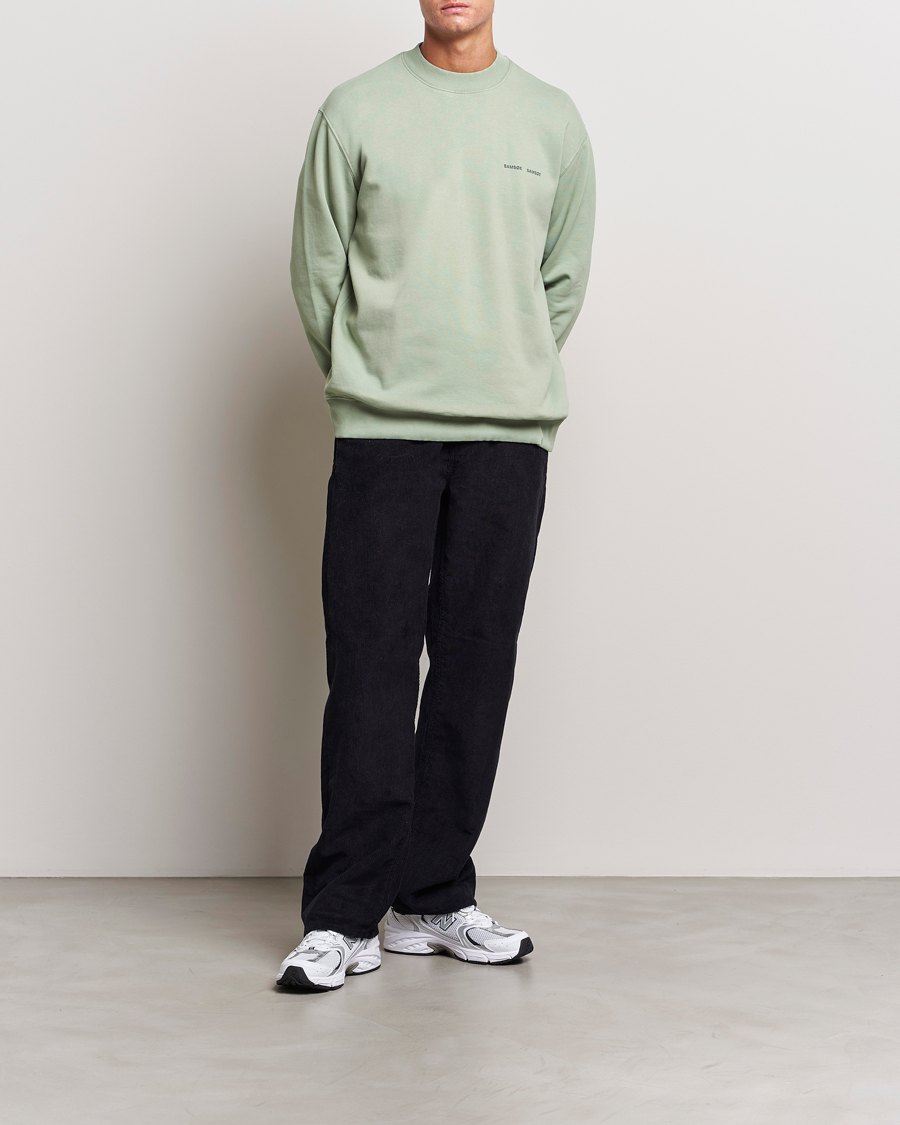Mies | Puserot | Samsøe Samsøe | Samsøe & Samsøe Norsbro Crew Neck Sweatshirt Iceberg Green