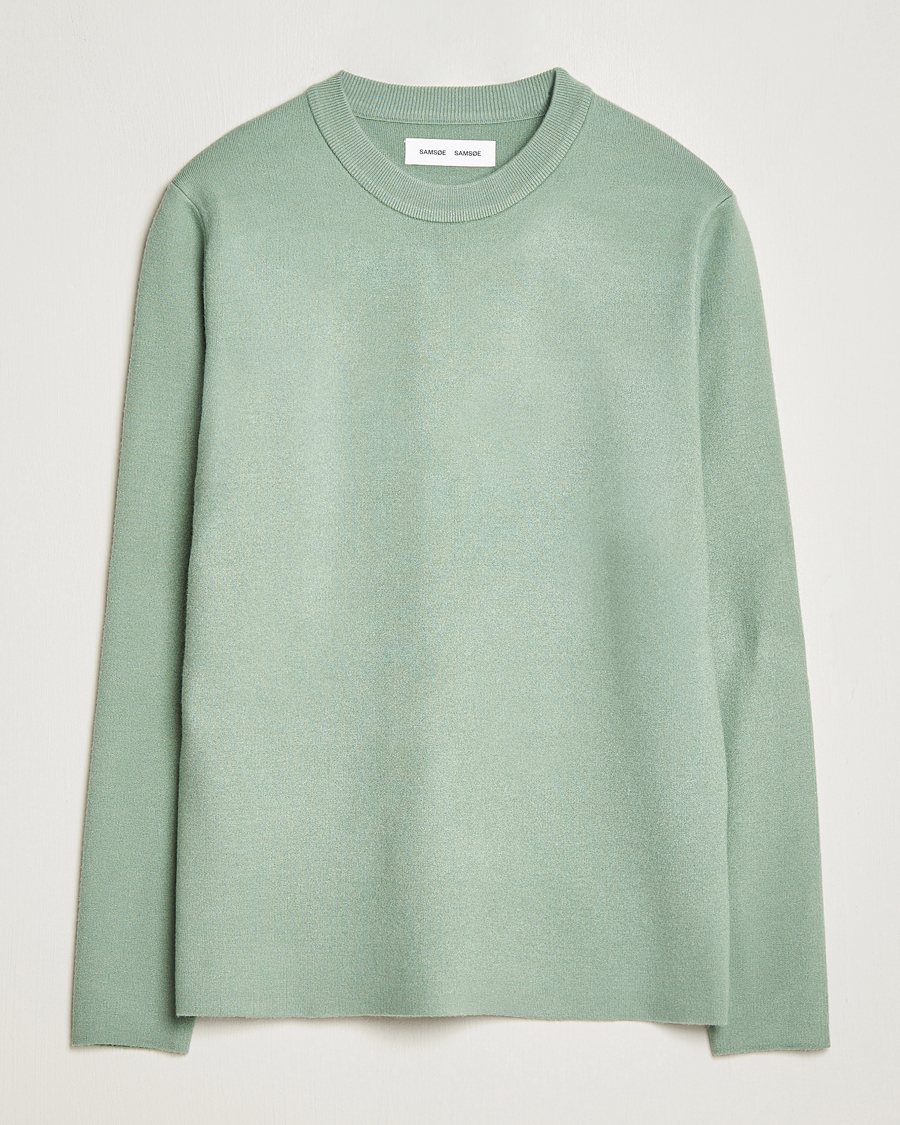 Mies | Puserot | Samsøe Samsøe | Samsøe & Samsøe Guna Crew Neck Iceberg Green