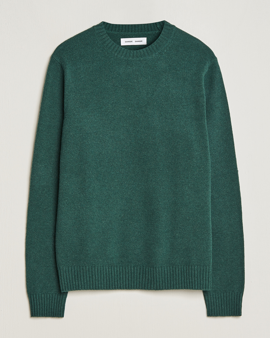Mies | Puserot | Samsøe Samsøe | Samsøe & Samsøe Syllie Wool Crew Neck Garden Topiary