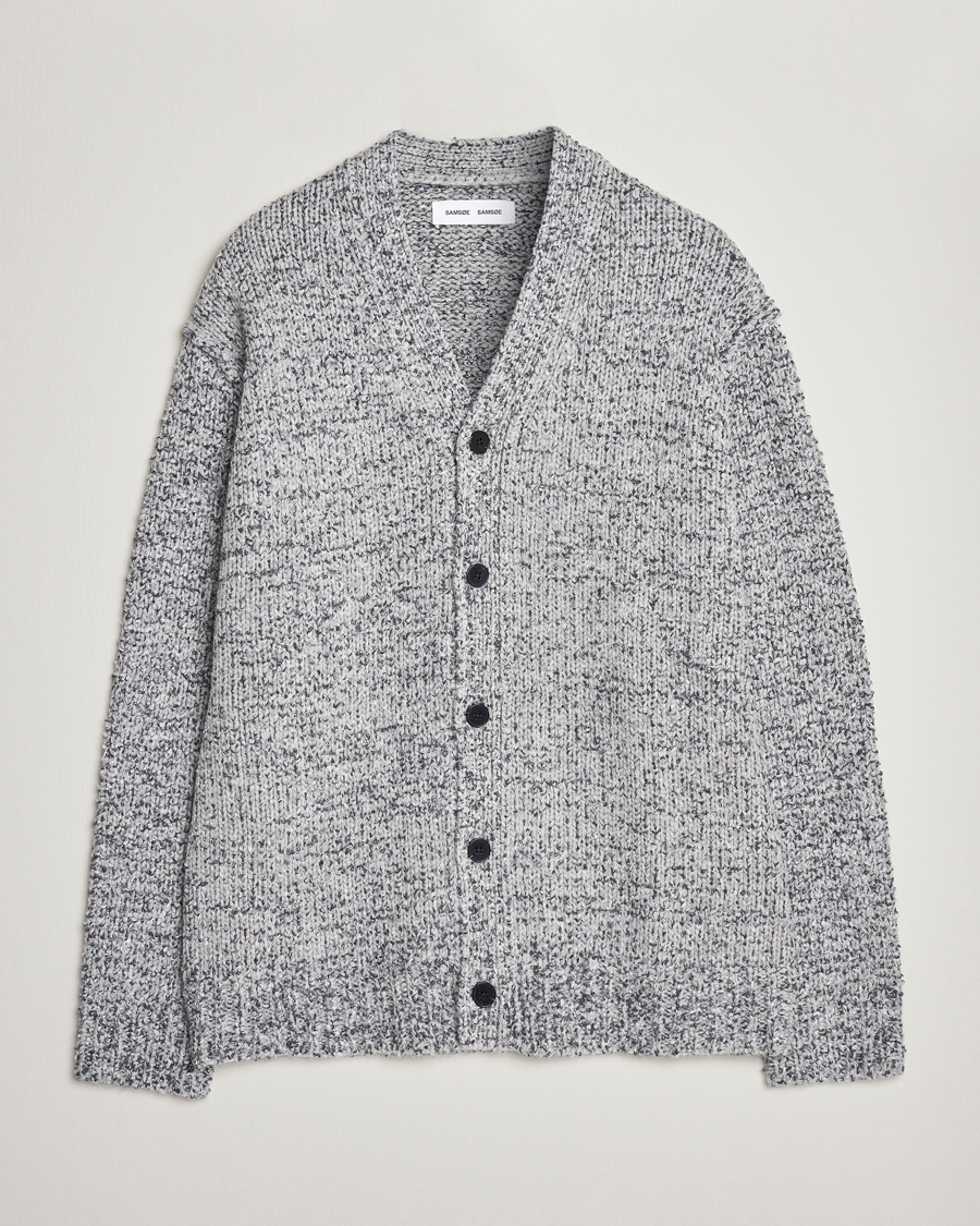 Mies | Puserot | Samsøe Samsøe | Samsøe & Samsøe Max Knitted Cardigan Grey Melange