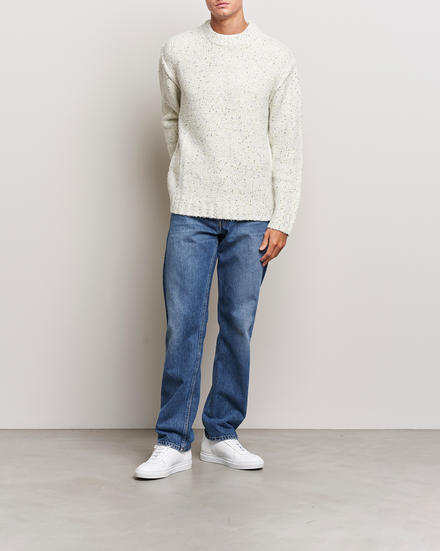 Mies | Puserot | Samsøe Samsøe | Samsøe & Samsøe Max Heavy Knitted Crew Neck White Neps