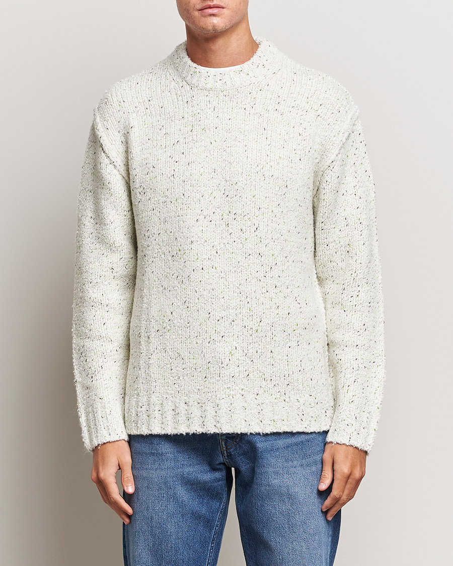 Mies | Puserot | Samsøe Samsøe | Samsøe & Samsøe Max Heavy Knitted Crew Neck White Neps