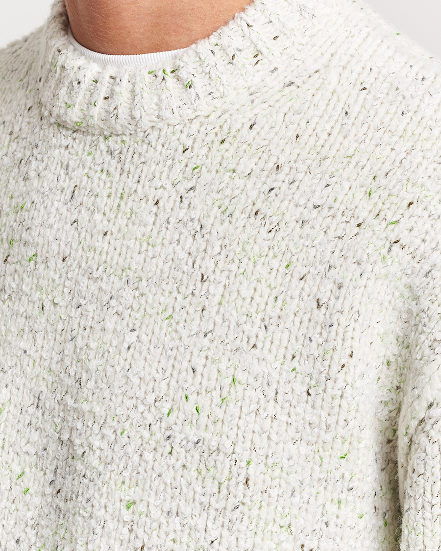 Mies | Puserot | Samsøe Samsøe | Samsøe & Samsøe Max Heavy Knitted Crew Neck White Neps