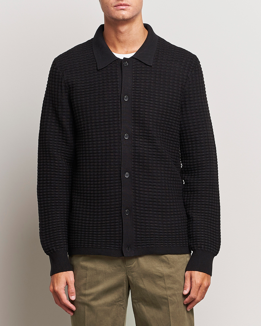 Mies | Samsøe & Samsøe | Samsøe & Samsøe | Jules Waffle Knitted Cardigan Black